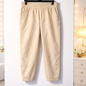 ✨ Lou & Grey Cotton Pull-On Pants | Relaxed Neutral Everyday Essential Size M